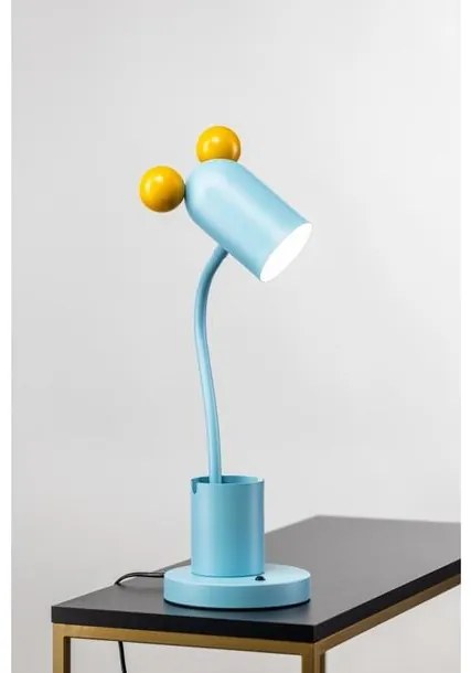 Lámpa Asztali MOUSE , 0215, max.250V, 50/60Hz, 1*E27, max.25 W, átmérő 8 cm, IP20, kék