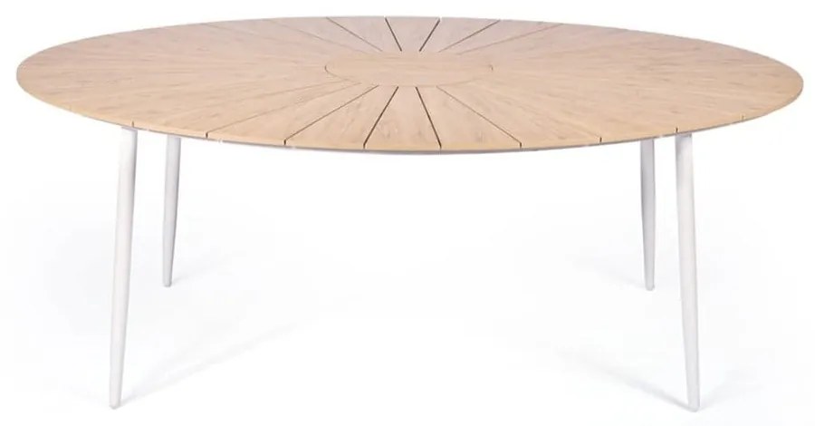 4 db fehér étkezőszék Jaanna és természetes asztal Marienlist - Bonami Essentials