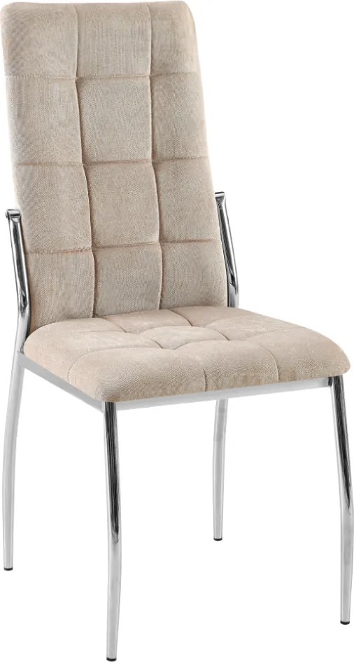 Szék, barna szövet/fém, ADORA 2 NEW