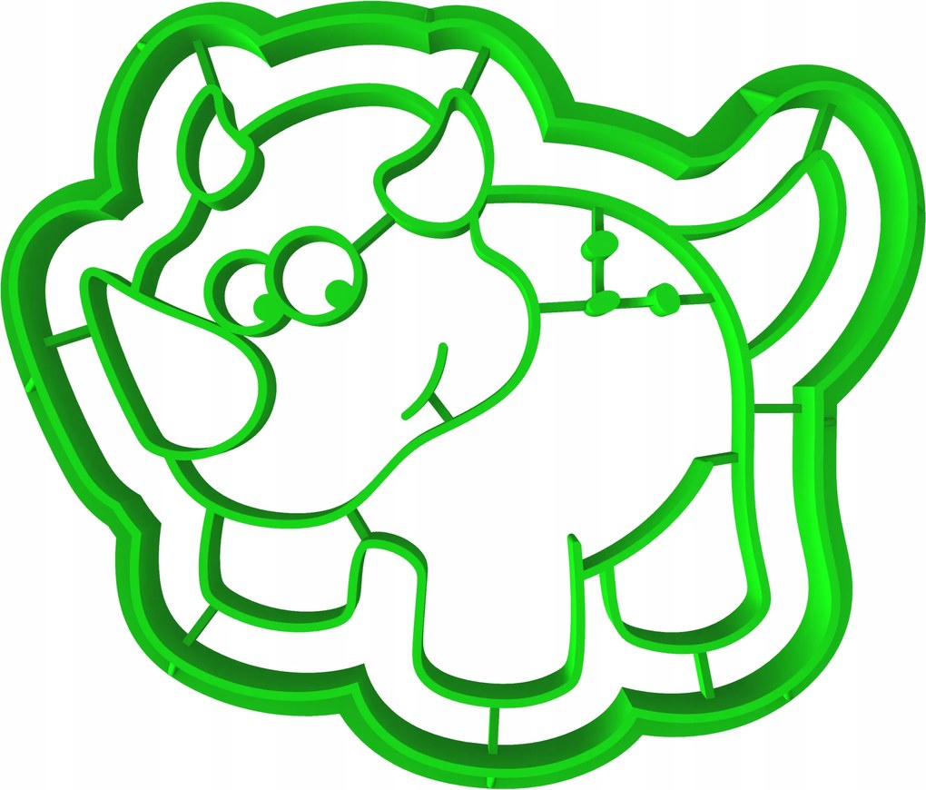 Foremka Lyukasztó Dinoszaurusz Keksz- és Mézeskalácsvágó Triceratops