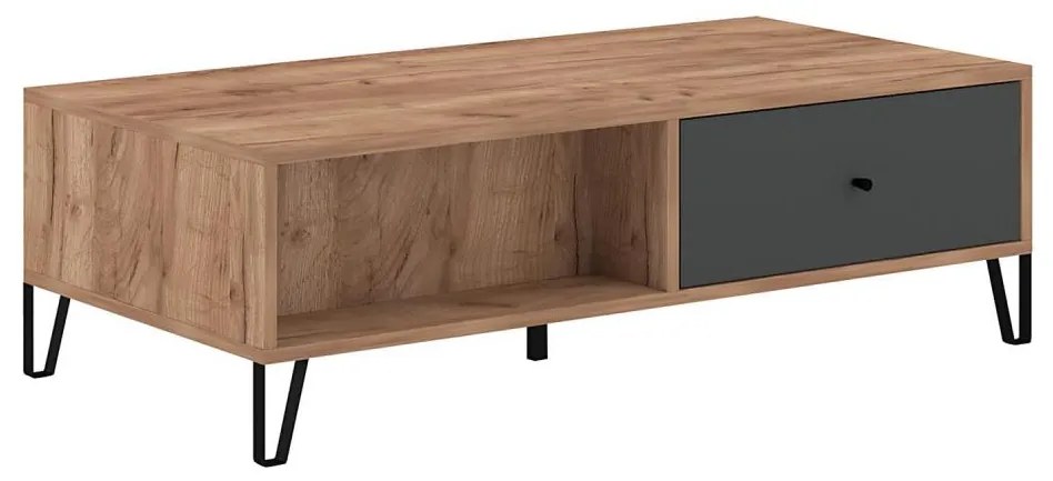 Dohányzóasztal SULA craft tölgy/fekete