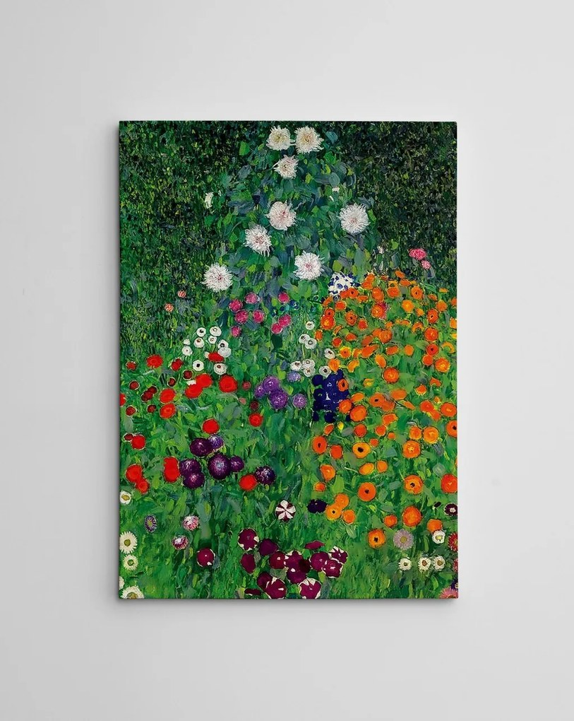 WY160 Gustav Klimt Virágoskert vászonkép, 50 x 70 cm