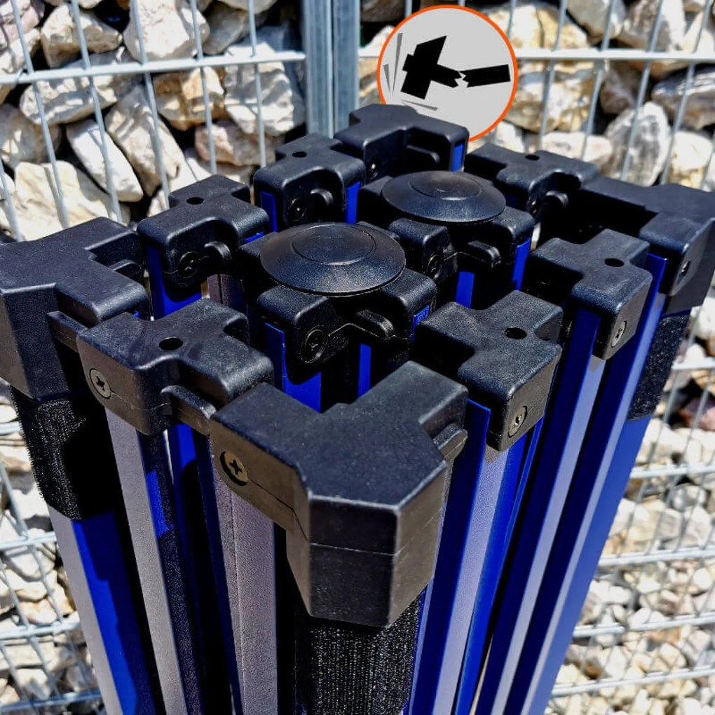 Eladó Standok 3x4,5m 3 Falakkal | Gyors Összeszerelés, 12,5m² - plusz 3 oldalfal - Kék