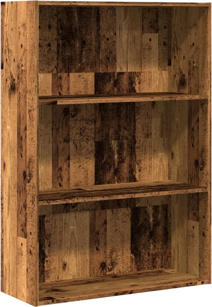 vidaXL antik fa színű szerelt fa könyvespolc 80 x 30 x 114 cm