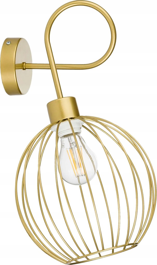 Fali Lámpa E27 csillár fix göndör loft drót gömb XL arany 1 x E27