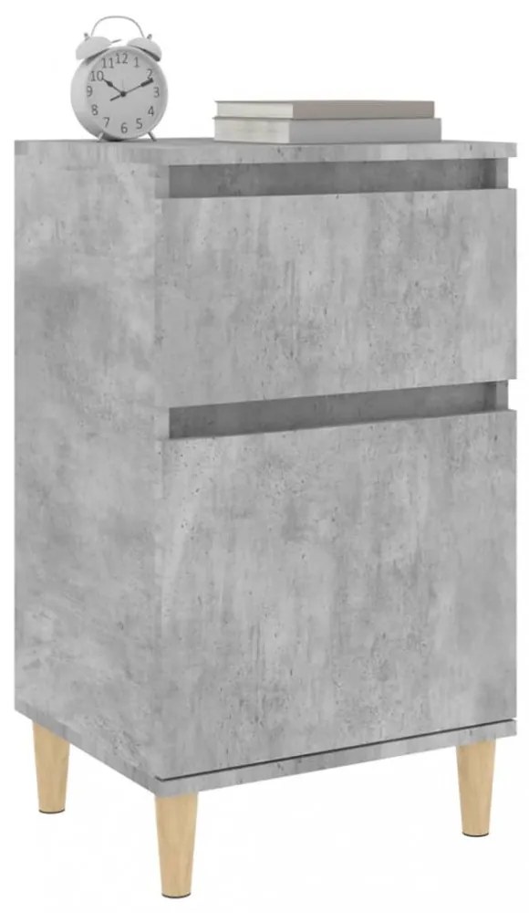 2 db betonszürke éjjeliszekrény 40 x 35 x 70 cm