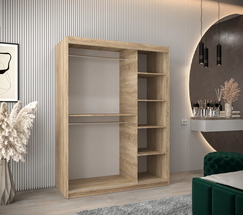 Ruhásszekrény 150 cm Verika 4 150 (szonoma tölgy). 1064286