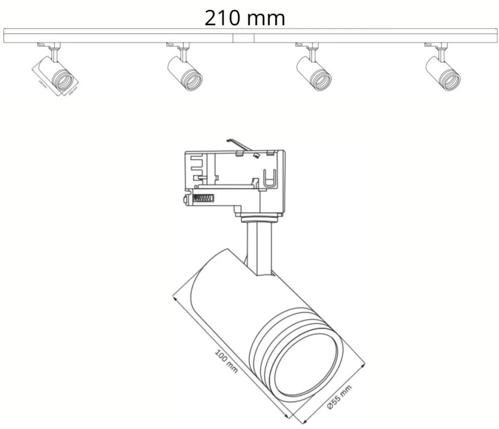 Polux MILANO 327864 Sín 4x10W/GU10 IP20