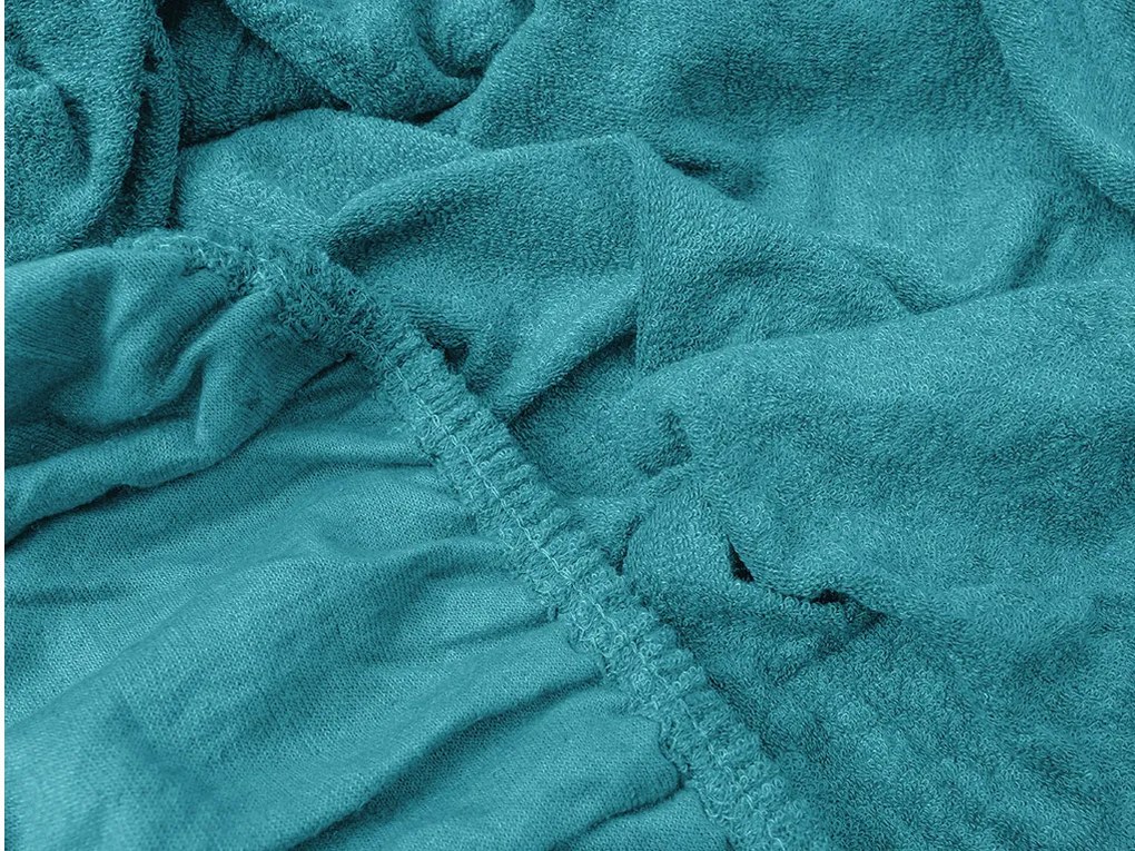 Frottír türkiz lepedő 90x200 cm