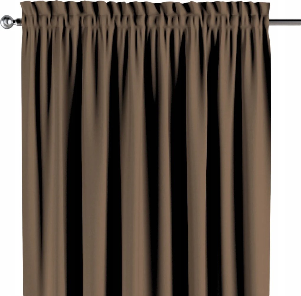 Csatornafüggöny frufruval 1 db 130x260cm barna