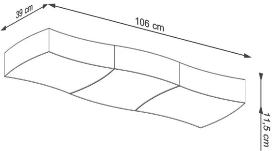 Sollux SL.1055 - Mennyezeti lámpa SQUARE 6xE27/60W/230V fehér