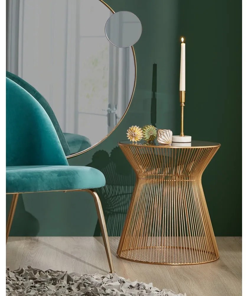 Kerek tárolóasztal üveg asztallappal ø 40 cm Jolene – Kave Home