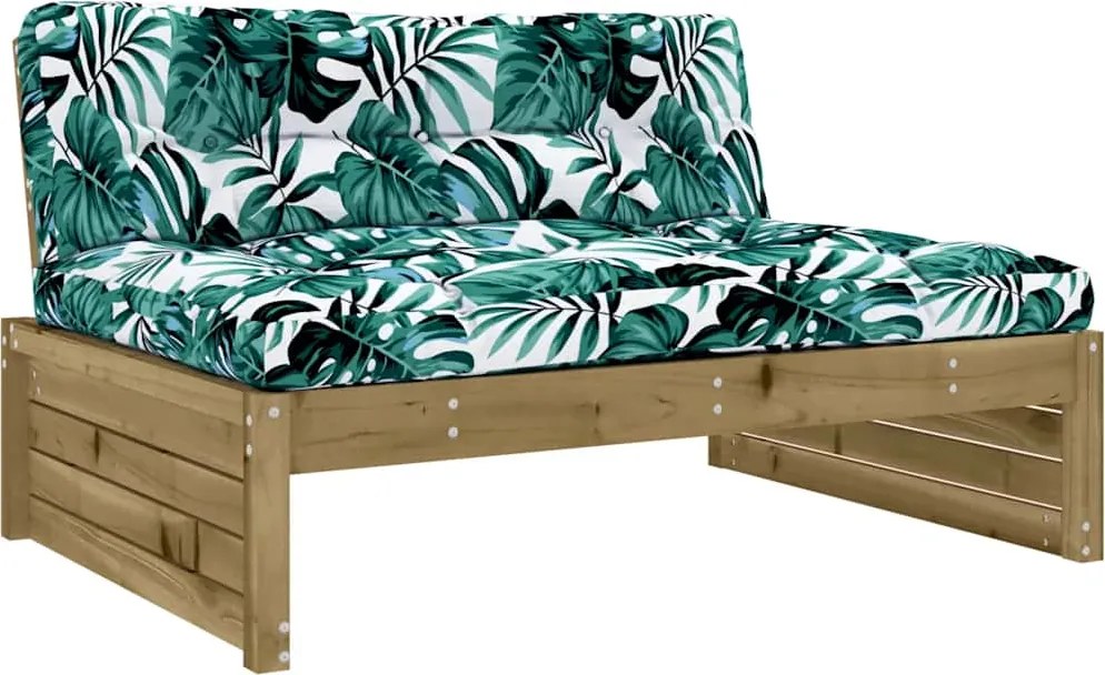 vidaXL tömör impregnált fenyőfa középső kanapé 120 x 80 cm