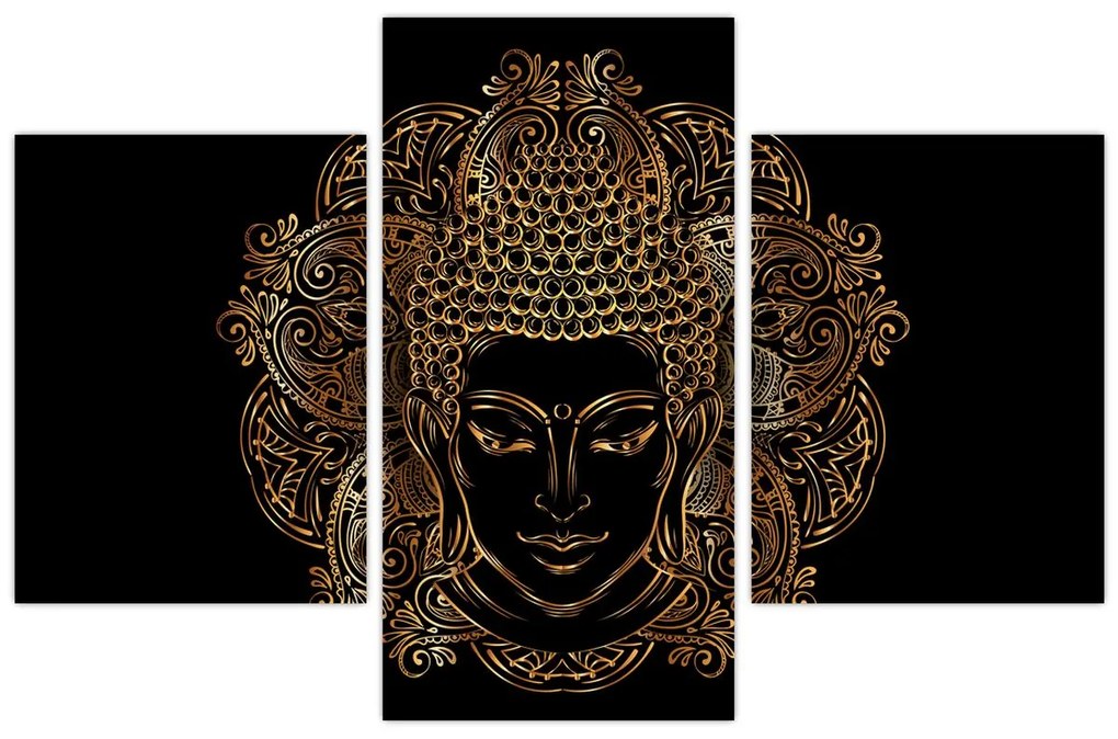 Arany Buddha képe (90x60 cm)