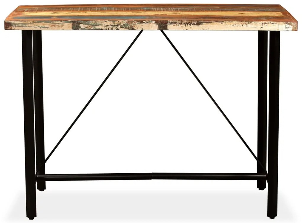 Tömör újrahasznosított fa bárasztal 150 x 70 x 107 cm