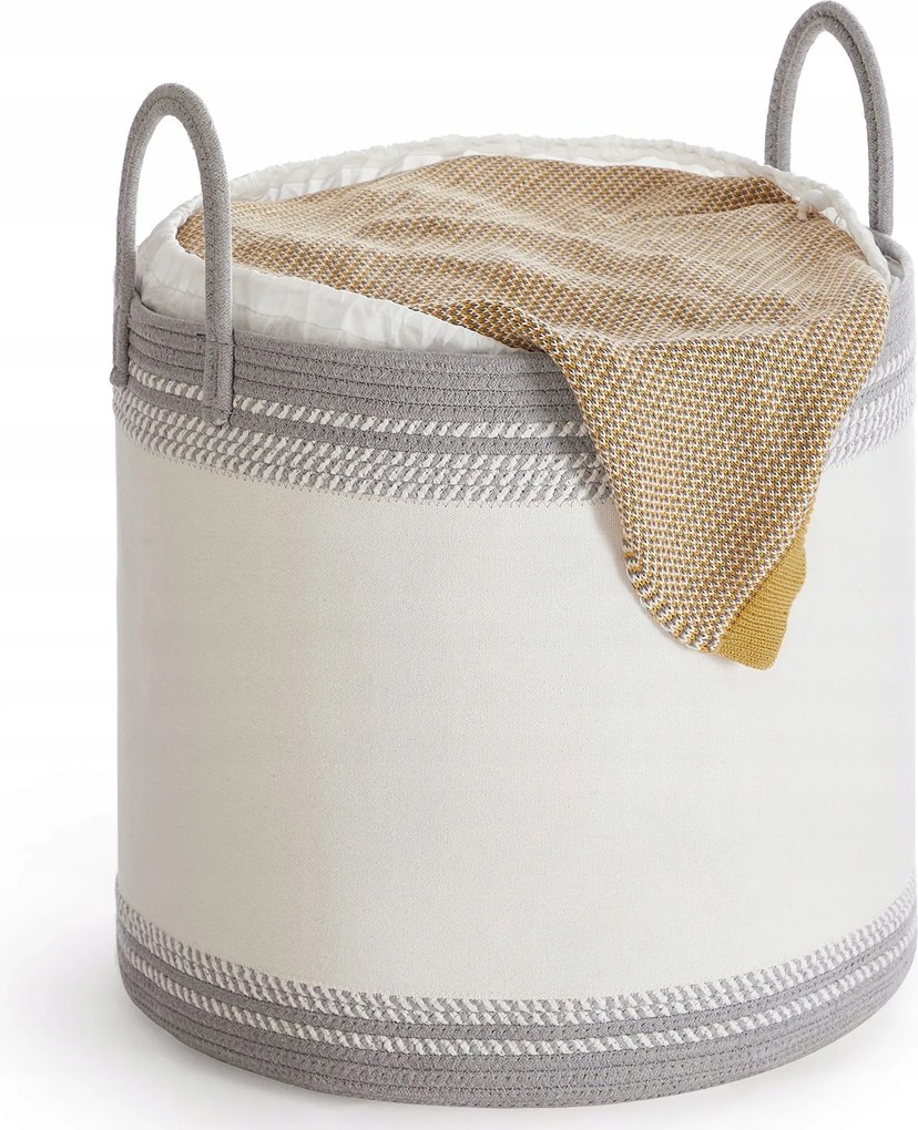 Szabadonálló szennyestartó kosár Songmics 90l szürke