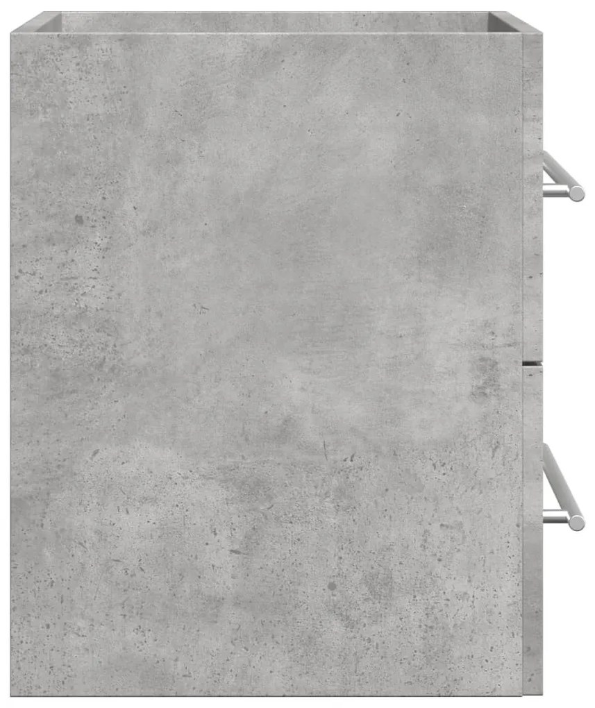 Betonszürke szerelt fa mosdószekrény 60 x 38,5 x 48 cm