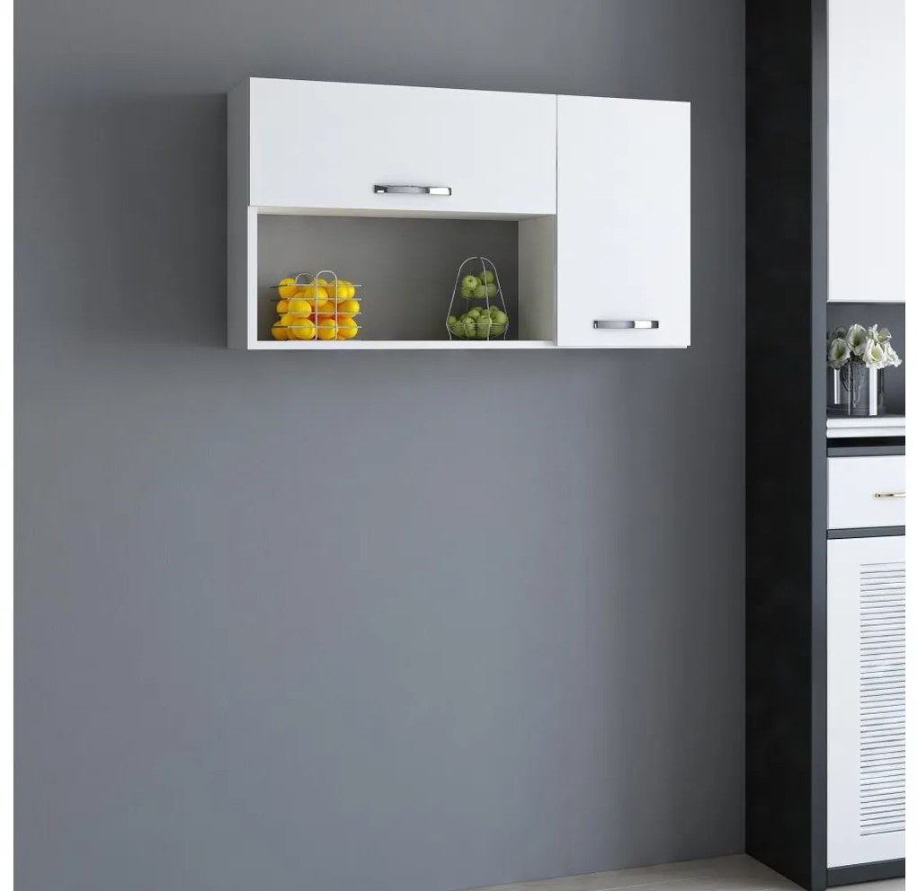 Fali szekrény AKASYA 52x90 cm fehér