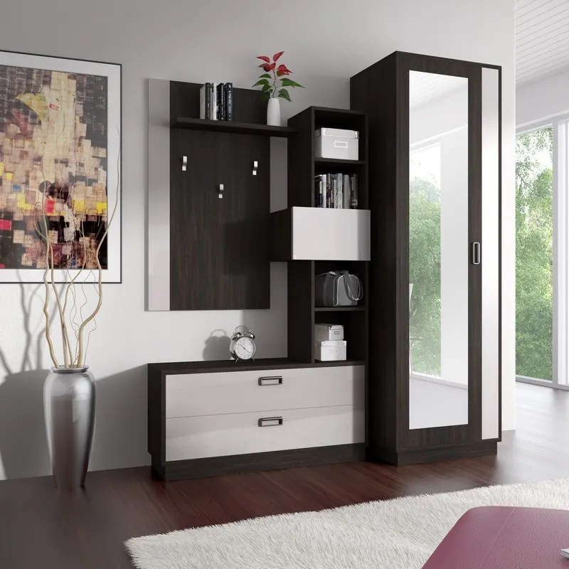 Zac Előszobafal wenge/fehér