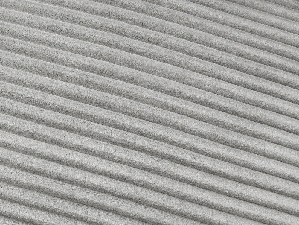 Világosszürke kordbársony kanapé mindennapos alvásra-kinyitható 220 cm Hugo – Bobochic Paris