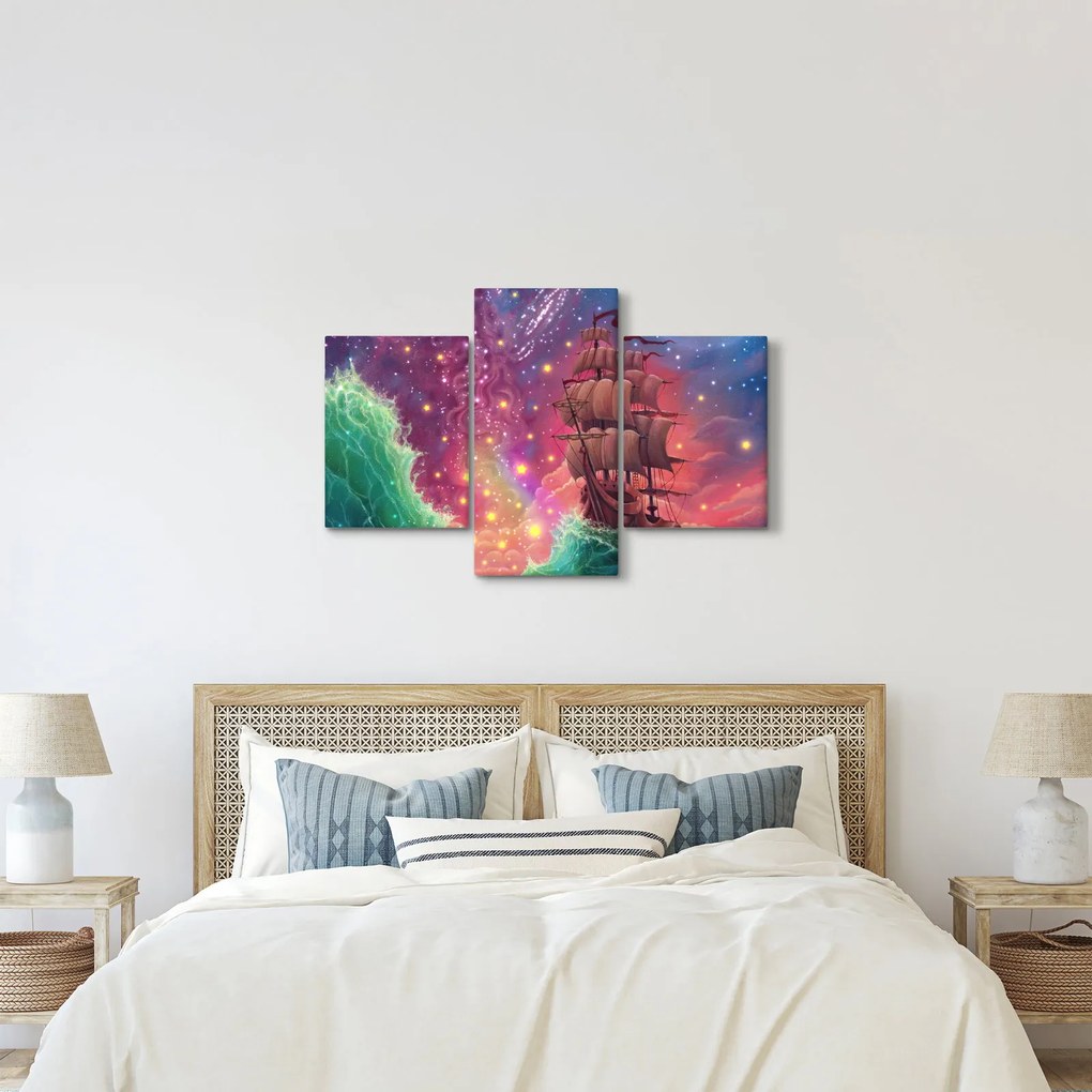Kép - Hajó űr égbolttal (90x60 cm)