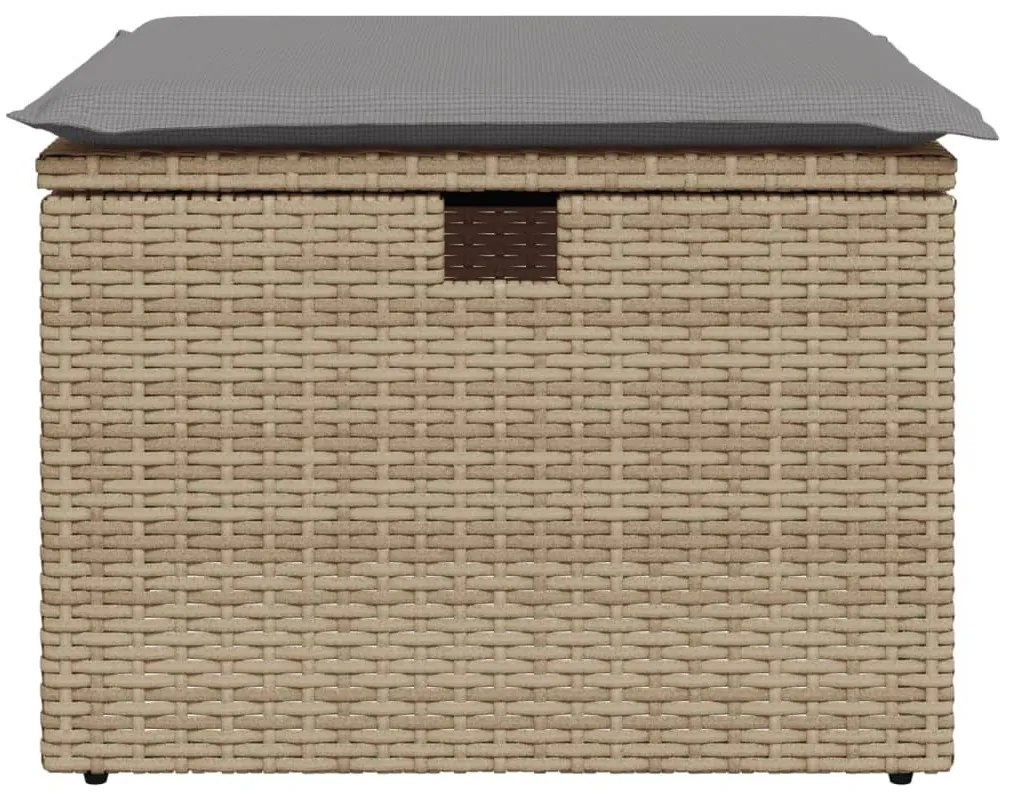 vidaXL bézs polyrattan kerti szék párnával 55 x 55 x 37 cm