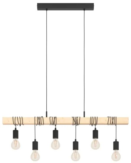 Eglo 43513 - TOWNSHEND kábeles csillár 6xE27/60W/230V