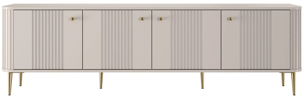 Vesper 4D tévéállvány 187 cm – kasmír / arany lábak