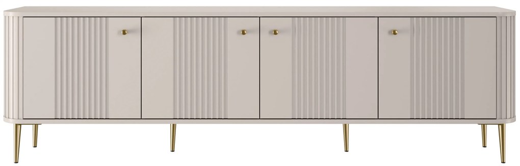Vesper 4D TV szekrény 187 cm - kasmír / arany lábak