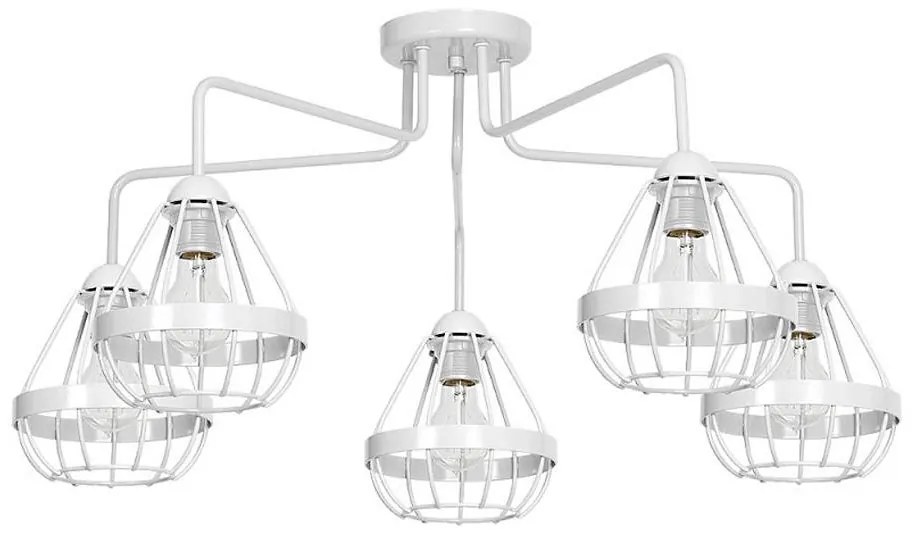 Felületre szerelhető csillár RING 5xE27/60W/230V pók fehér