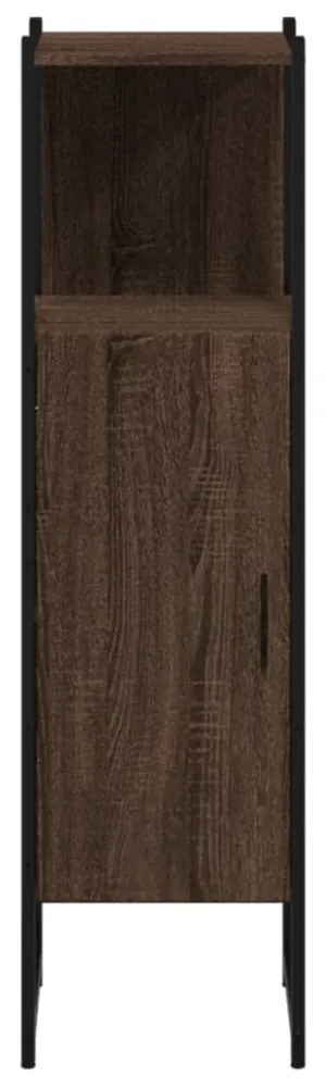 barna tölgyszínű szerelt fa fürdőszobaszekrény 33x33x120,5 cm
