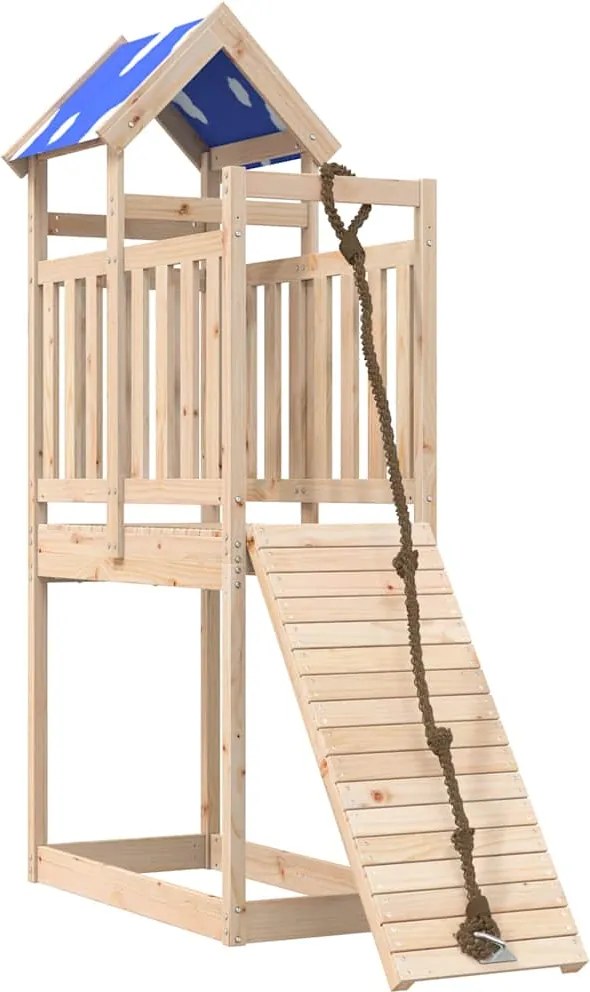 vidaXL tömör fenyőfa kültéri játszószett