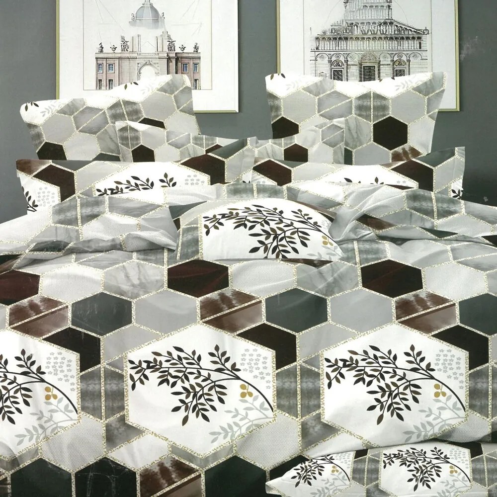 Pamut ágynemű Homa GILBERT HEXA 3 részes 140x200 cm