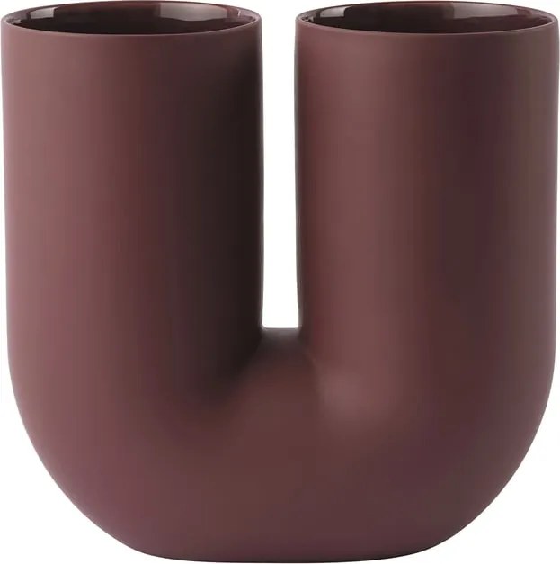 Muuto Kink Kerámia Virágváza 26 cm Bordó