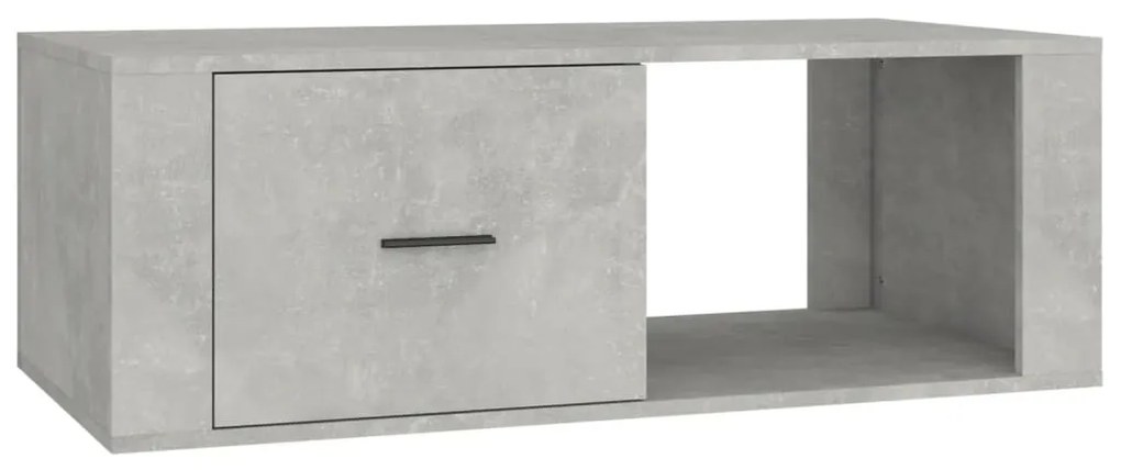 Betonszürke szerelt fa dohányzóasztal 100x50,5x35 cm