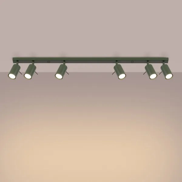 Sollux SL.1505 - Spotlámpa RING 6xGU10/10W/230V zöld