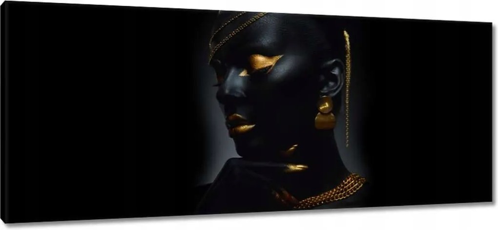 Festmények 100x40 Aranyozott arc