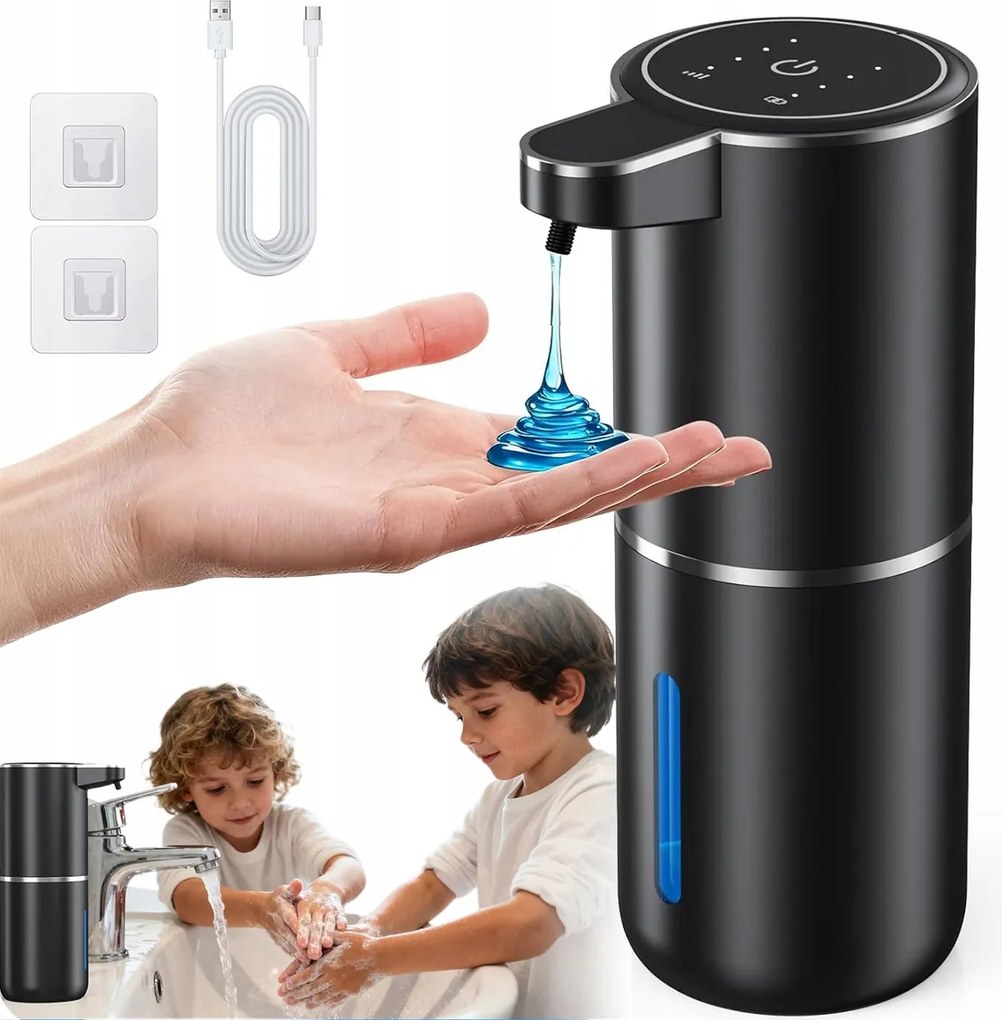 Automata Szappanadagoló 380 ML Usb Újratölthető, Érintésmentes Szappanadagoló