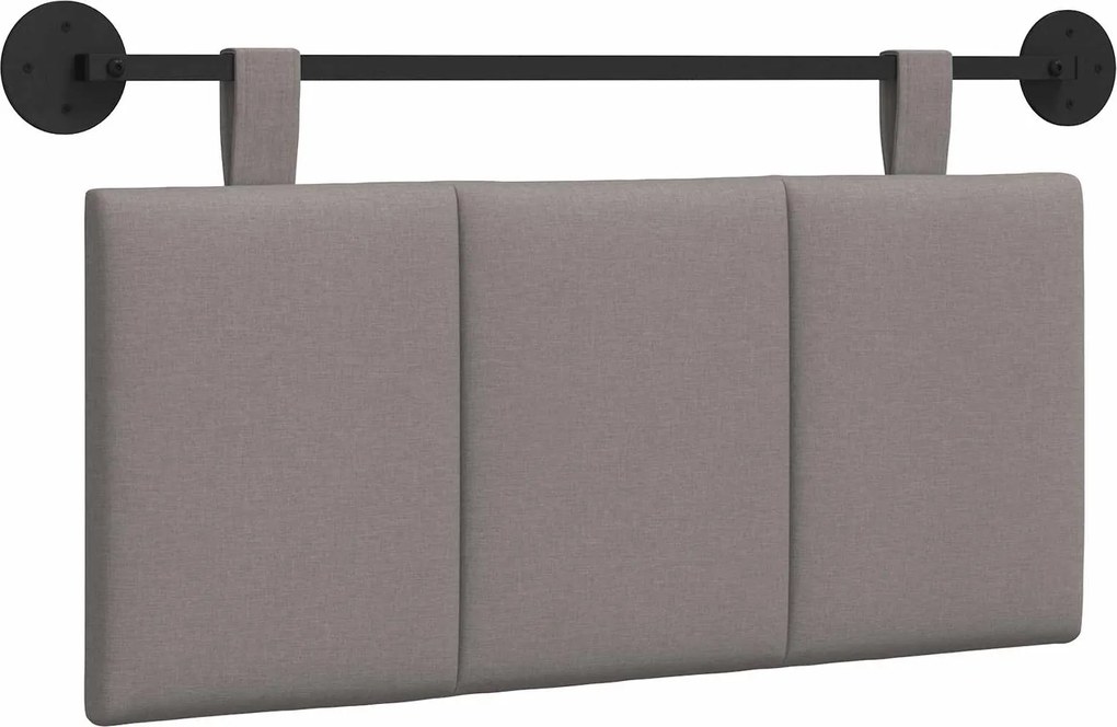 vidaXL Fali Fejtámla Falra szerelhető Tópszínű 90 x 55 x 5 cm szövet