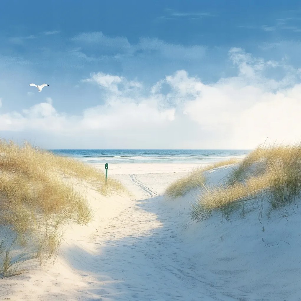 Vászonkép Canvas Ösvény A Tengerpartra Balti-tengeri Nyaralás 80 x 80