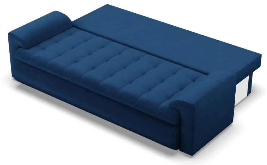Tokio kanapéágy, bársony, kék