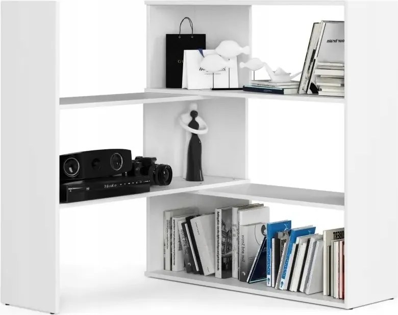 Állítható könyvespolc Mini Twist fehér nyitott polc Akd