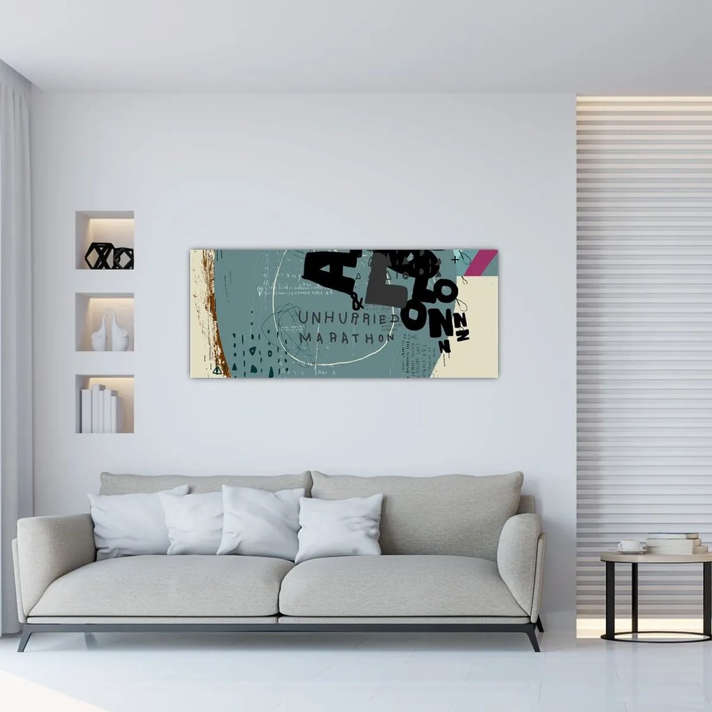 Kép - Repülő léggömb szivárvánnyal (120x50 cm)