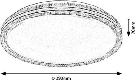 Rabalux 71349 - LED dimmelhető mennyezeti lámpa MONIRA LED/34W/230V 3000-6500K átm. 39 cm + távirányító