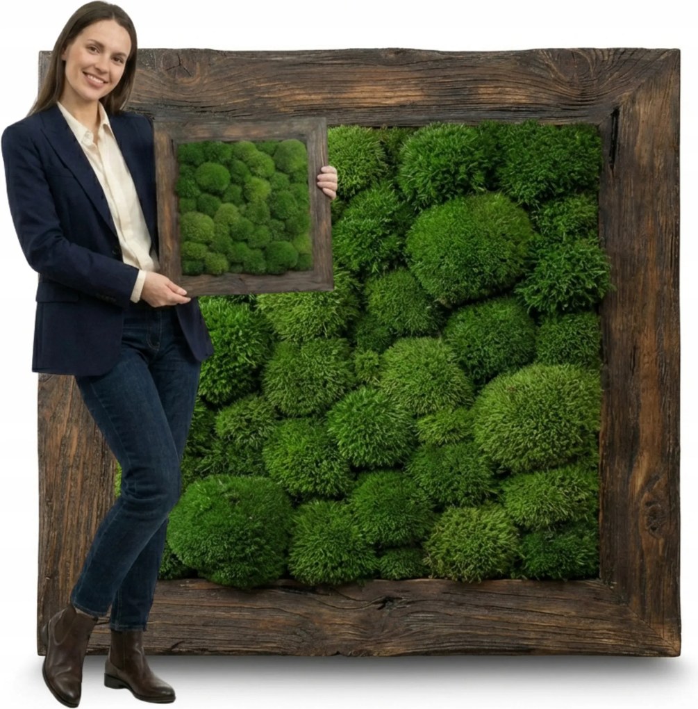 Moha Vászonkép fa keretben 54x54 cm moha párna Dekoráció mohából