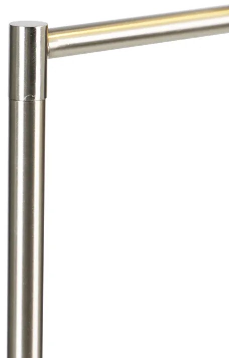 Klasszikus állólámpa acélból, fehér állítható búrával - Ladas