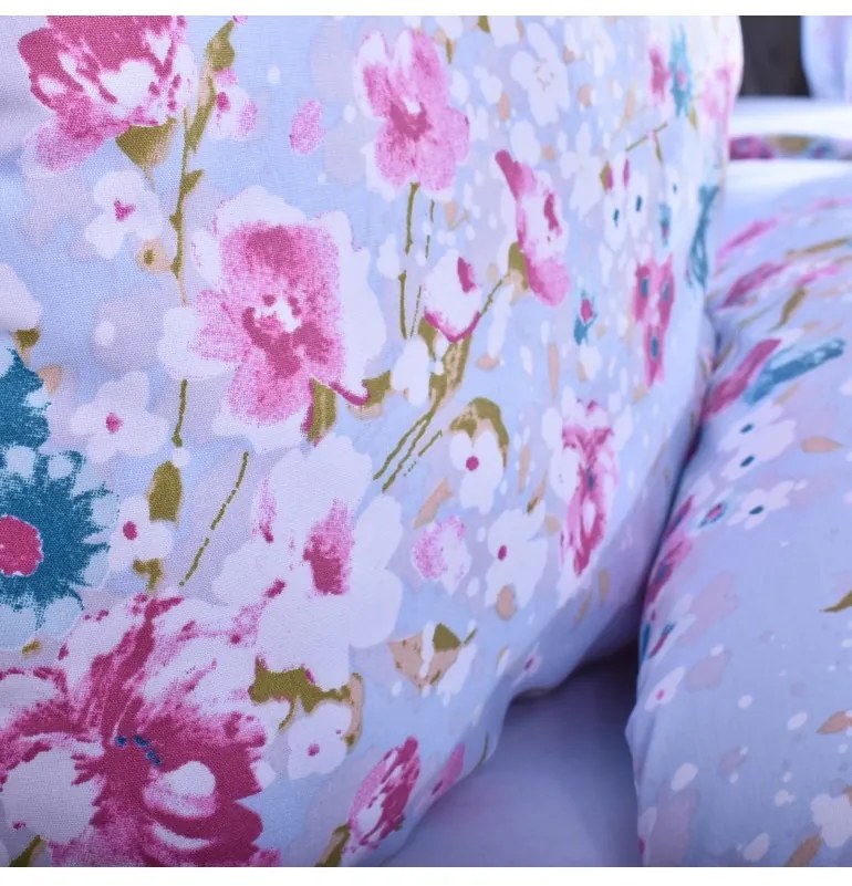 EMI Stela kék pamut ágyneműhuzat, A standard egyszemélyes ágy szett tartalma: 1x 140x200 + 1x 70x90