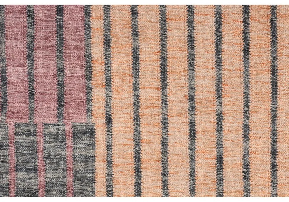 Rózsaszín-barackszínű pamut szőnyeg 160x230 cm Hampton – Dutchbone