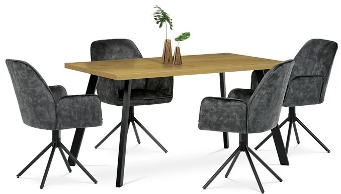 Fekete Bársony Étkezőszék. HC-511 BK4