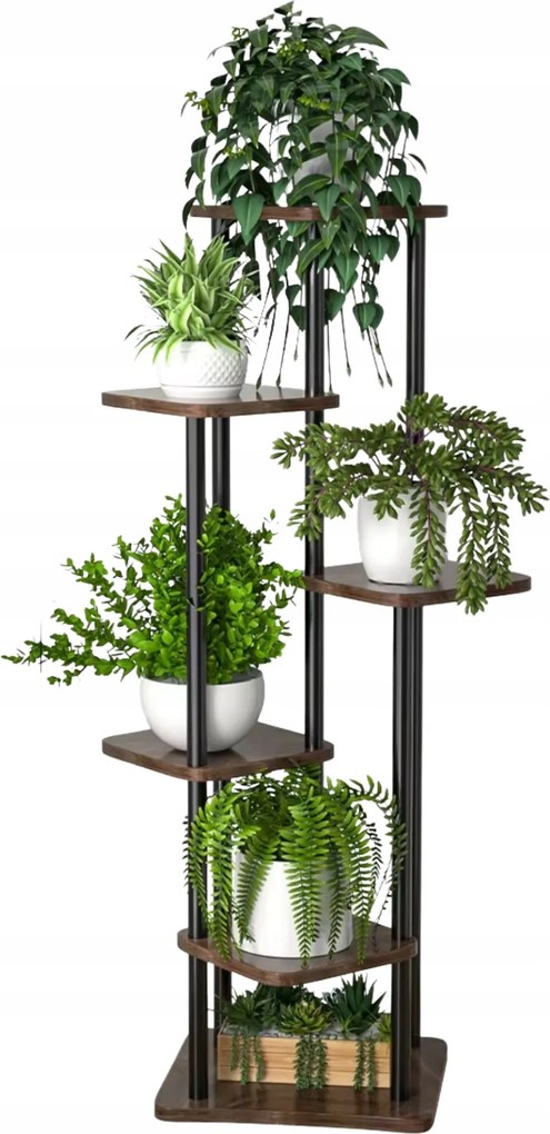 Virágágyás Állvány Fém Álló Loft Növény Könyvespolc 132 CM